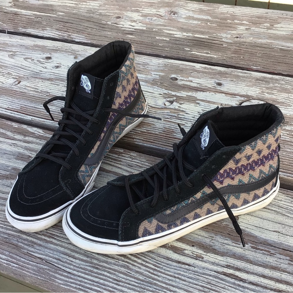VANS CALIFORNIA SK8-HI SLIM CA ZIG ZAG BLACK MENS 7.5 WOMEN 9